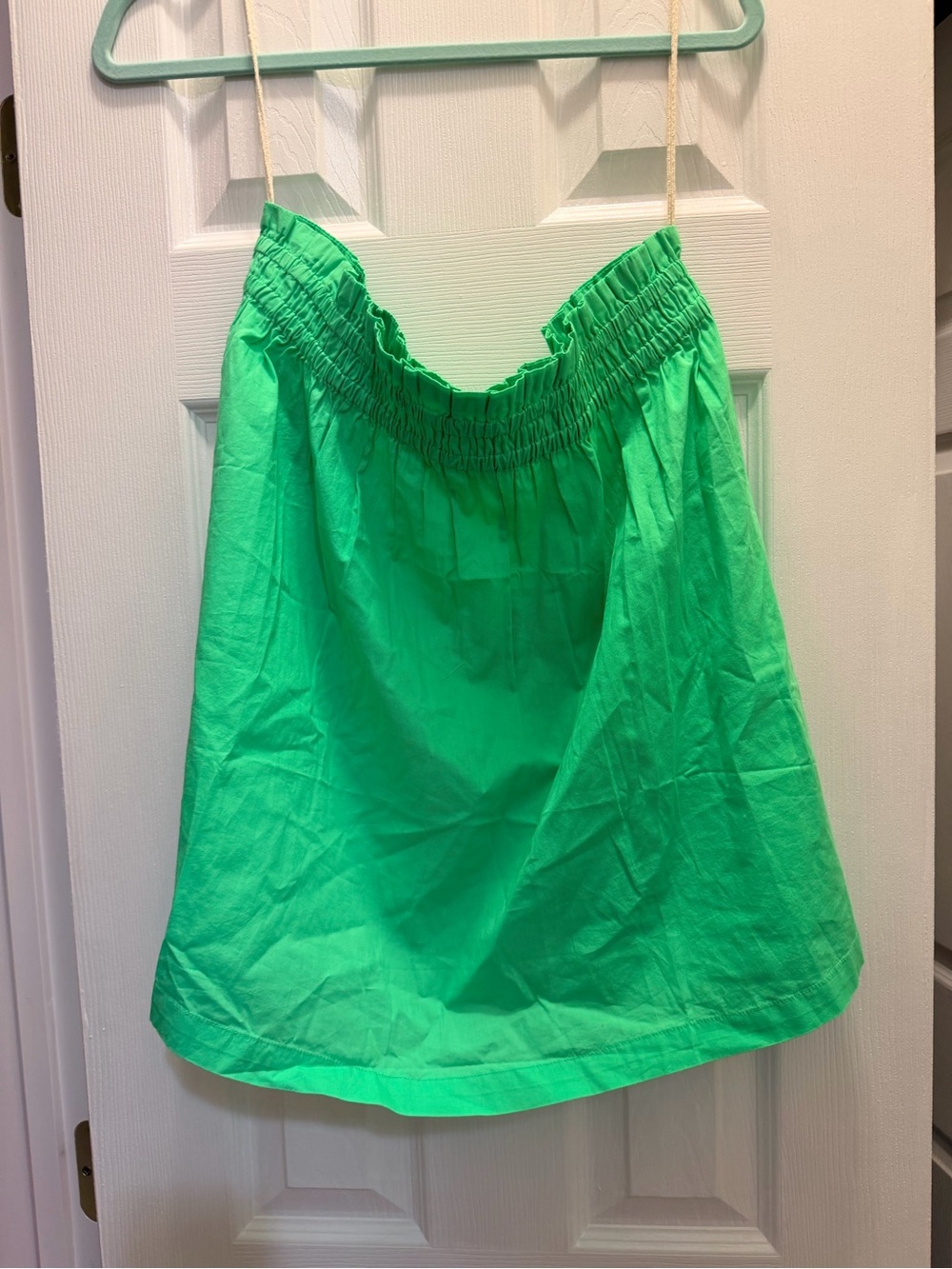 Free People Vibrant Green Elastic-Waist Skirt